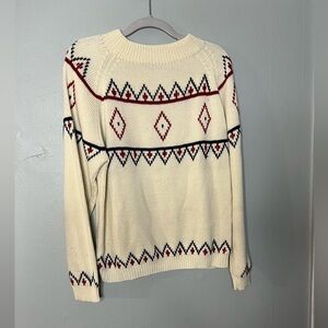 Mancraft knits Nordic pattern acrylic ski sweater